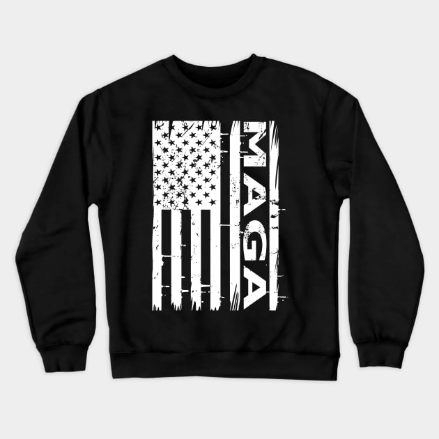 Donald Trump MAGA Make America Great Again USA Flag Political Election Crewneck Sweatshirt by Lasso Print